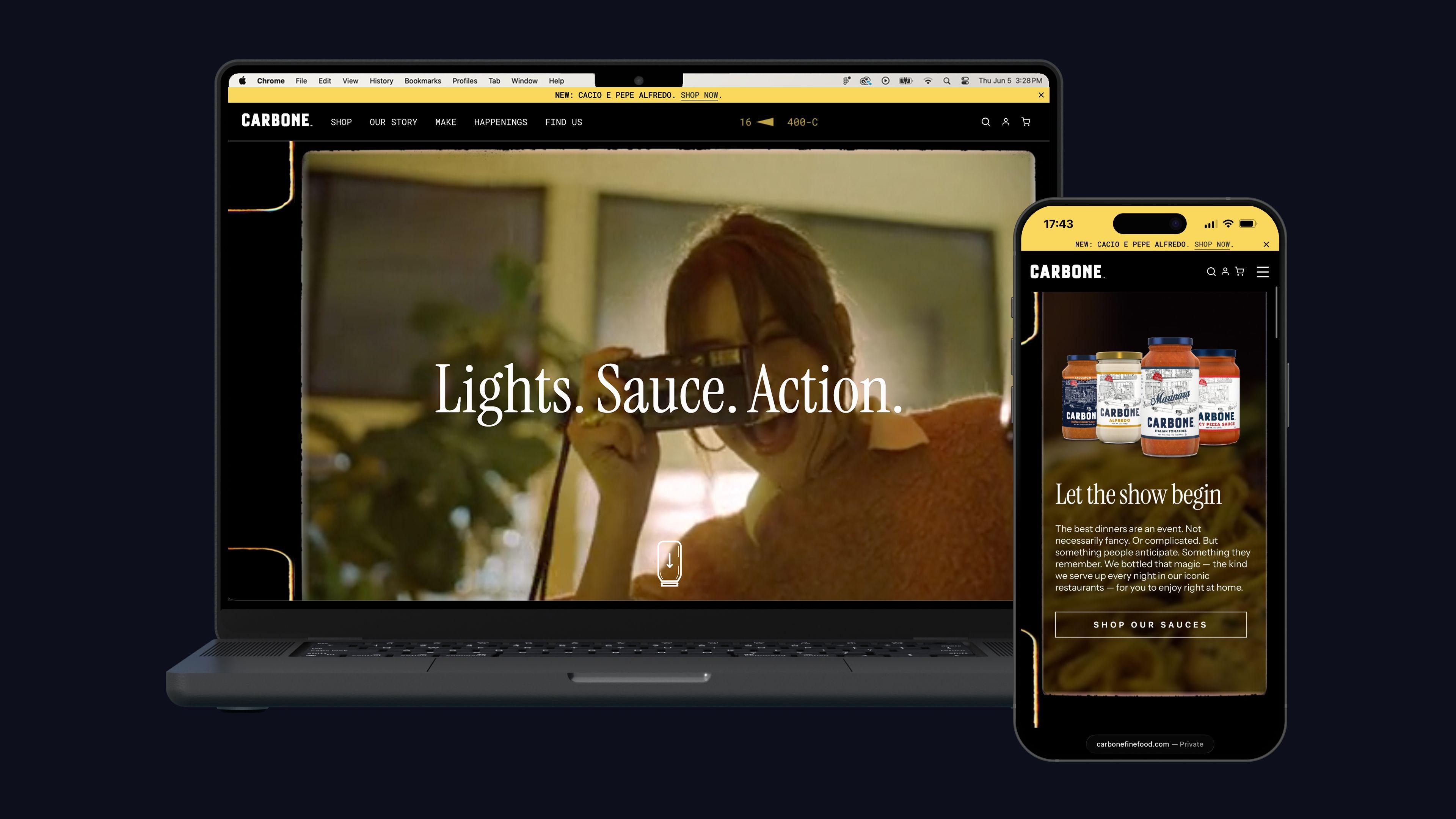 Video of dinner being the show